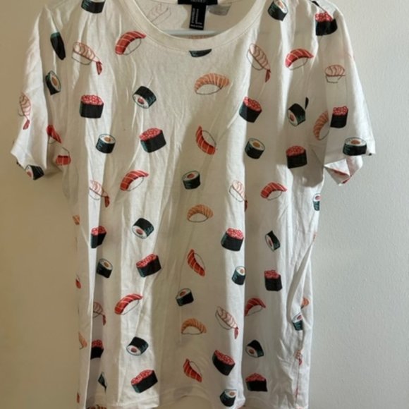 Forever 21 Sushi Graphic Tee - Size M - Picture 1 of 3
